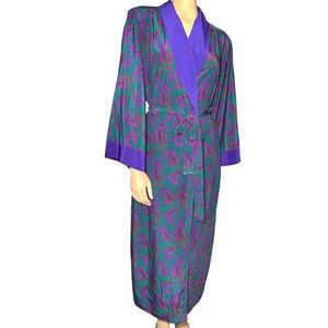 Vintage Natori II Women's Kimono silk Robe size M